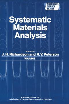 Systematic Materials Analysis Part 1 Systematic Materials Analysis Part 1